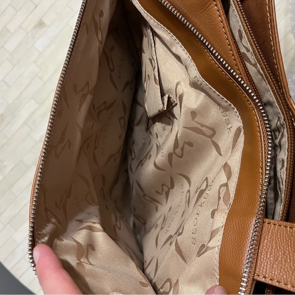 Storksak Tan Lucinda Leather Baby Bag NWOT - Picture 10 of 10